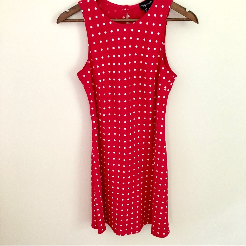 *My Michelle Red Polka Dot Dress Size S